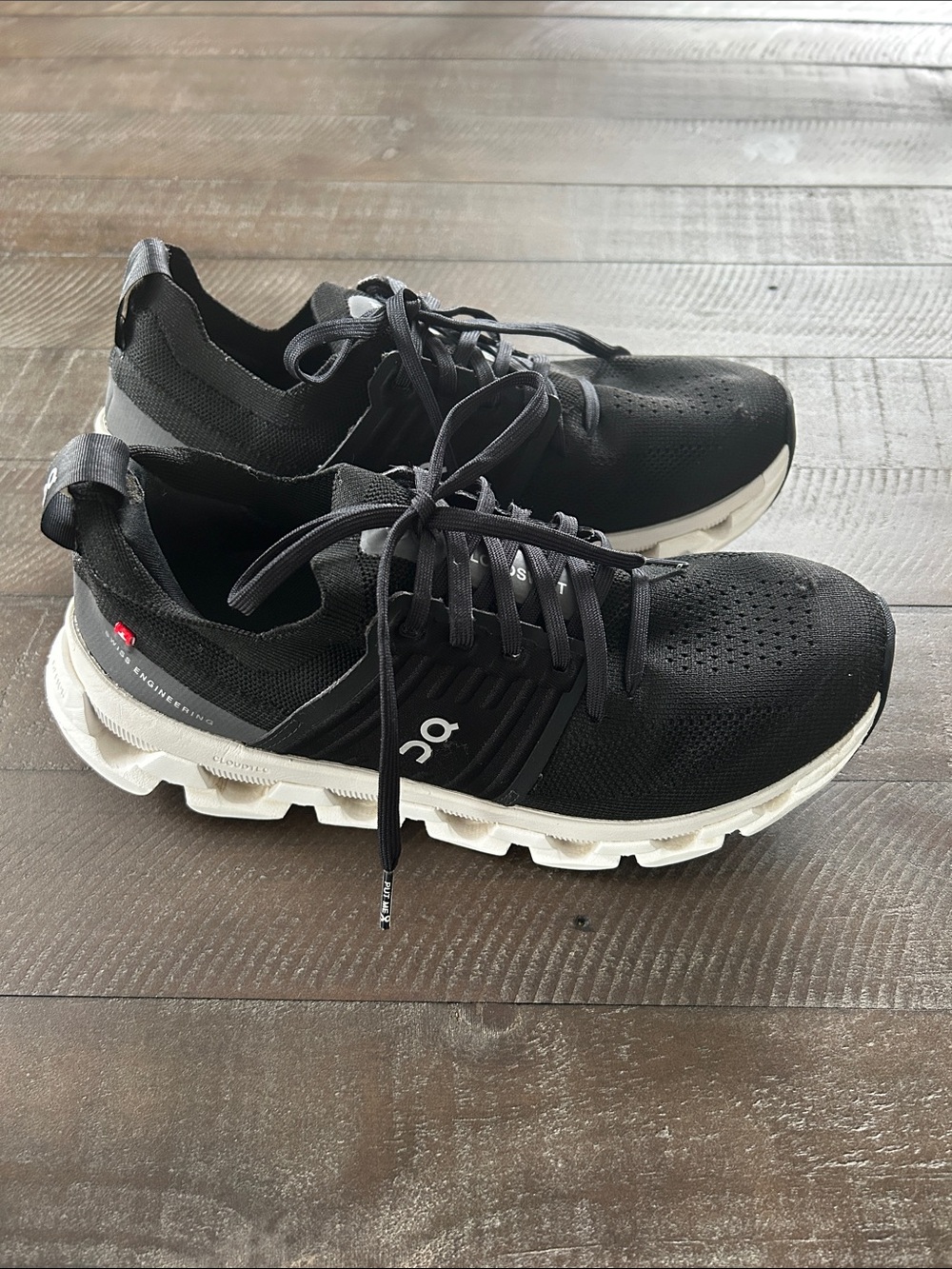 On Running Black and White Women’s Cloud Knit Sneakers